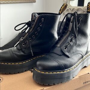 New! Dr. Martens Black Leather Women's Boots